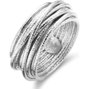 Casa Jewelry Wikkel Satin ring van zilver