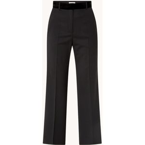 Sandro Poete high waist straight fit pantalon met fluwelen riem