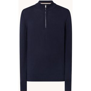 HUGO BOSS Ebrando fijngebreide sweater met halve rits