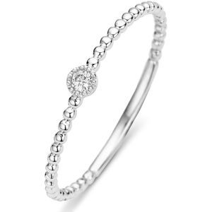 Diamond Point Ring van 14 karaat witgoud met 0.03 ct diamant Joy