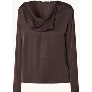 Vanilia Blouse van satijn met overslag