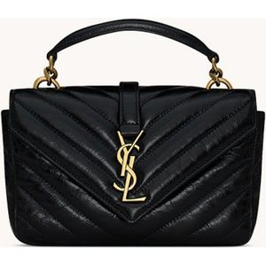 Saint Laurent College Mini handtas van kalfsleer