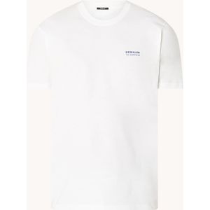 Denham Indigo Flower T-shirt met logo- en backprint