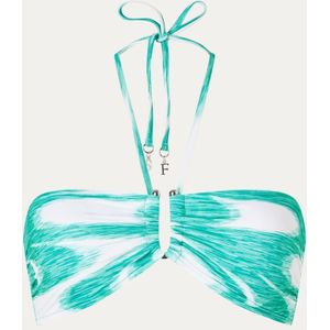 Seafolly Wavelength bandeau bikinitop met uitneembare vulling en print