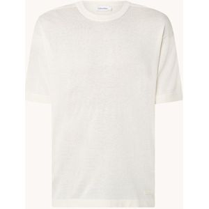Calvin Klein Fijngebreid T-shirt in zijdeblend