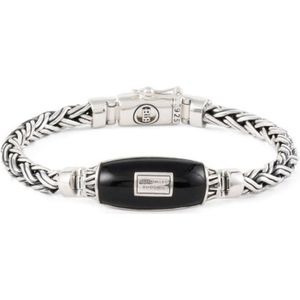 Buddha to Buddha Katja XS schakelarmband van zilver met onyx