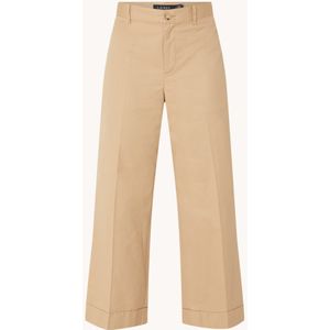 Ralph Lauren High waist wide fit cropped pantalon met steekzakken