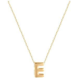 Diamond Point Geelgouden collier Alphabet