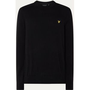 Lyle & Scott Fijngebreide trui met logo