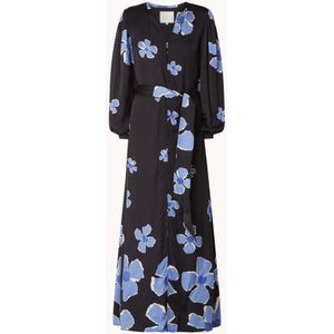 Fabienne Chapot Erina maxi blousejurk met bloemenprint en strikceintuur