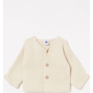 Petit Bateau Grofgebreid vest met ronde hals