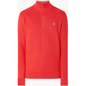 Ralph Lauren Fijngebreide pullover met halve rits en logoborduring