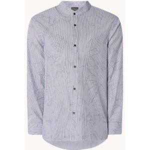 Emporio Armani Comfort fit overhemd met mao-kraag en print