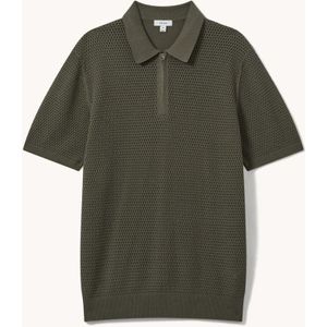 Reiss Burnham regular fit polo met halve rits