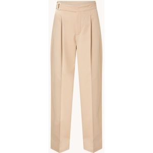 Vanilia High waist wide fit pantalon met plooidetail