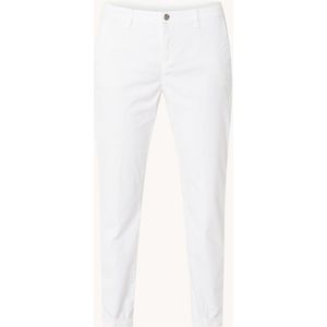 Mac Jeans Mid waist slim fit cropped chino met steekzakken en stretch