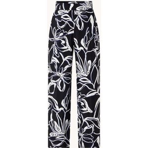 Vanilia High waist loose fit pantalon met bloemenprint