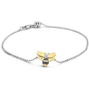 Diamond Point Gouden armband 0.03 ct diamant Queen Bee