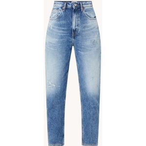 Tommy Hilfiger High waist cropped mom jeans met destroyed afwerking