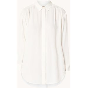 HUGO BOSS Benika semi-transparante blouse met blinde knoopsluiting