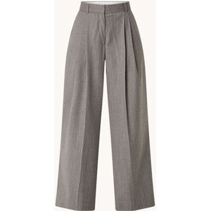 Reiss Otis high waist wide fit pantalon van wol