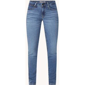 Levi's 712 mid waist slim fit jeans met donkere wassing