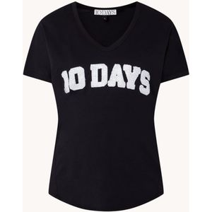 10DAYS T-shirt van biologisch katoen met pailletten