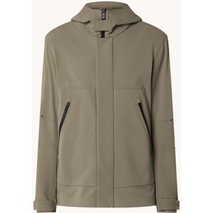 Boggi Milano B Tech softshell jack met capuchon en ritszakken