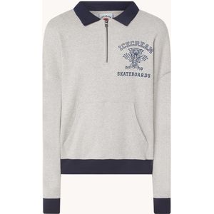 ICECREAM Tiger sweater met halve rits en logoprint