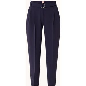 HUGO BOSS Tapia high waist tapered fit pantalon van crêpe met steekzakken