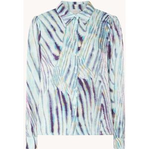 Aaiko Pillar blouse met zebraprint en lurex