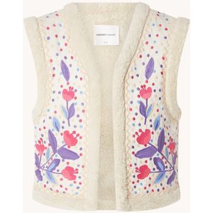 Fabienne Chapot Tommy gilet met borduring en details van teddy