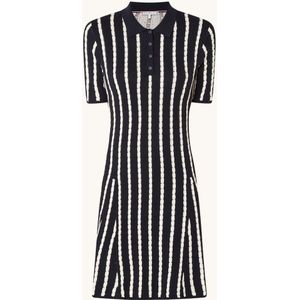 Tommy Hilfiger Ribgebreide mini jurk met streepprint
