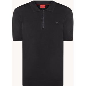 HUGO BOSS Sayfong regular fit polo met halve rits en logo