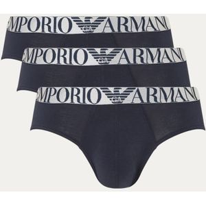 Emporio Armani Slip van biologisch katoen met logoband in 3-pack