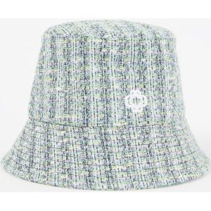 Maje Bucket hoed met tweed-look en logoborduring