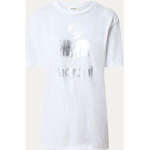 Isabel Marant Zewel T-shirt van linnen met logoprint