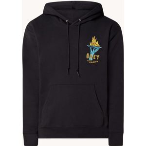 Obey Seize Fire hoodie met logo- en backprint
