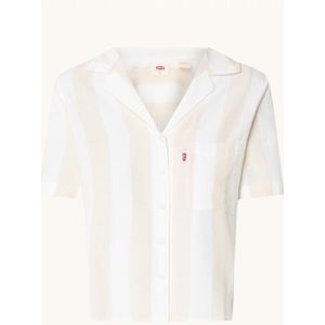 Levi's Joyce blouse in linnenblend met streepprint en borstzak