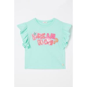 Billieblush T-shirt met pailletten en volantmouw