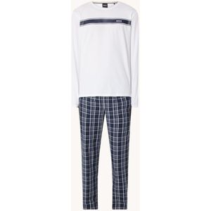 HUGO BOSS Urban pyjamaset met ruitdessin en logo