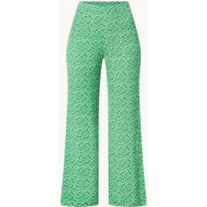 L.K.Bennett Esme high waist flared fit pantalon met print