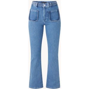 Maje Platane high waist cropped flared jeans met opgestikte zakken