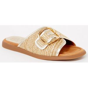 Unisa Cray slipper met leren details