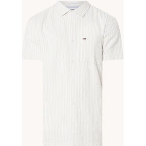 Tommy Hilfiger Regular fit overhemd met structuur en streeppprint