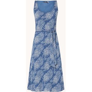 Ralph Lauren Midi jurk met bloemenprint en strikceintuur