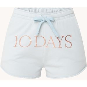 10DAYS Mid waist loose fit korte broek met logoprint