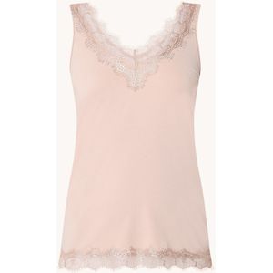 Rosemunde Tanktop met V-hals en kant