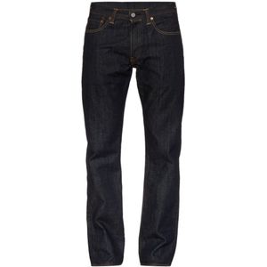 Levi's 501 mid waist straight leg jeans met donkere wassing