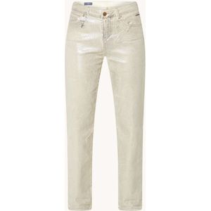 Summum Mid waist straight leg jeans met gekleurde wassing en metallic finish